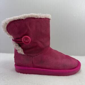 Copied - UGG Koolaburra Nalie Short Girls’ Pink Suede Winter Boots – Size 1